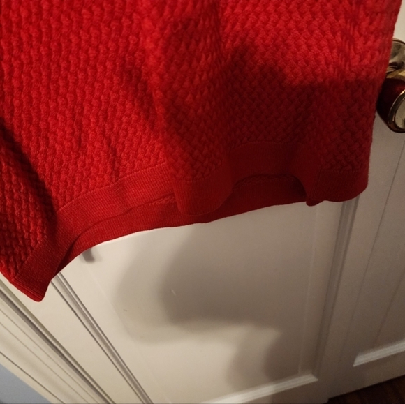Red light weight ribbed sweater. Like New. Scoop Neck. XL - Picture 2 of 11